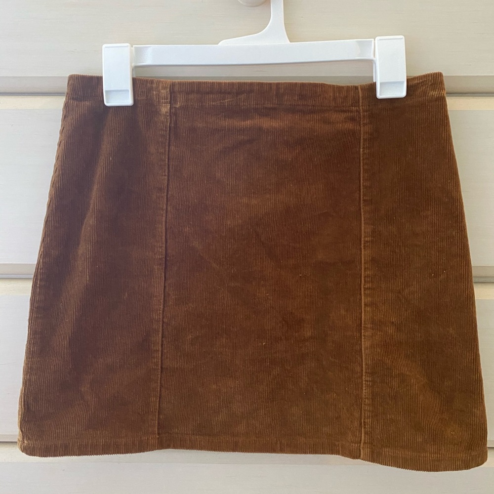 Corduroy Tan Mini Skirt